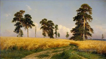 Gehölz Werke - Roggen Das Feld des Weizens klassische Landschaft Ivan Ivanovich Bäume